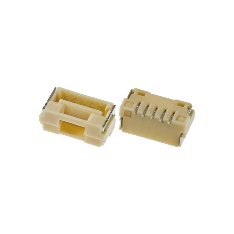 10 pcs - Molex CLIK-Mate Series Straight Surface Mount PCB Socket, 5-Contact, 1-Row, 1.25mm Pitch, Solder Termination