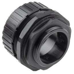 2 pcs - Adaptaflex Straight, Conduit Fitting, 50mm Nominal Size, M50, Nylon 66, Black