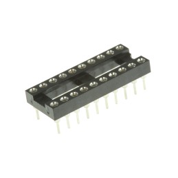 20 pcs - Winslow 2.54mm Pitch Vertical 20 Way, Through Hole Turned Pin Open Frame IC Dip Socket, 5A
