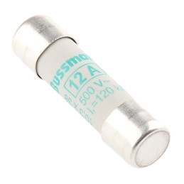10 pcs - Eaton 12A Ceramic Cartridge Fuse, 10 x 38mm