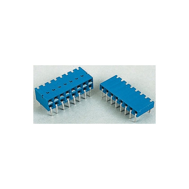 10 pcs - Amphenol Communications Solutions Dubox Series Right Angle Through Hole Mount PCB Socket, 5-Contact, 1-Row, 2.54mm