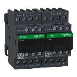1 pcs - Schneider Electric LC2D Series Reversing Contactor, 4-Pole, 32 A, 1 NO + 1 NC