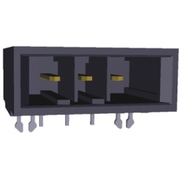 20 pcs - TE Connectivity Dynamic 3000 Series Right Angle Through Hole PCB Header, 3 Contact(s), 5.08mm Pitch, 1 Row(s), Shroude