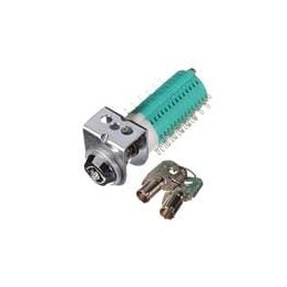 1 pcs : ISQ45895 - Rotary Switches 25pole 2pos Rotary w/ keylock QC