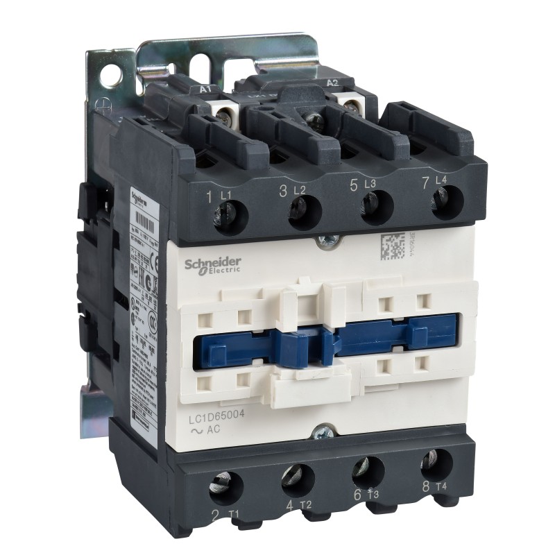 1 pcs - Schneider Electric LC1D Series Contactor, 3-Pole, 80 A, 1 NO + 1 NC