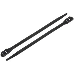 1 Bag of 100 - RS PRO Cable Tie, Double Locking, 235mm x 9 mm, Black Nylon, Pk-100