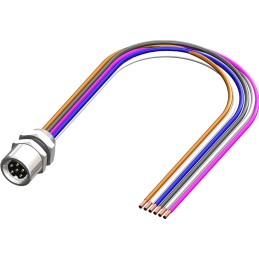 1 pcs - RS PRO Female 6 way M8 to Unterminated Sensor Actuator Cable, 500mm