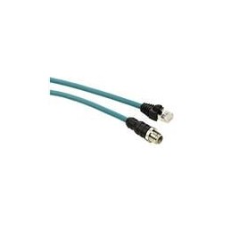 1 pcs : TCSECL1M3M10S2 - Ethernet Cables / Networking Cables ENET CABLE M12-RJ45 10M 2X2X26 CE LDUTY
