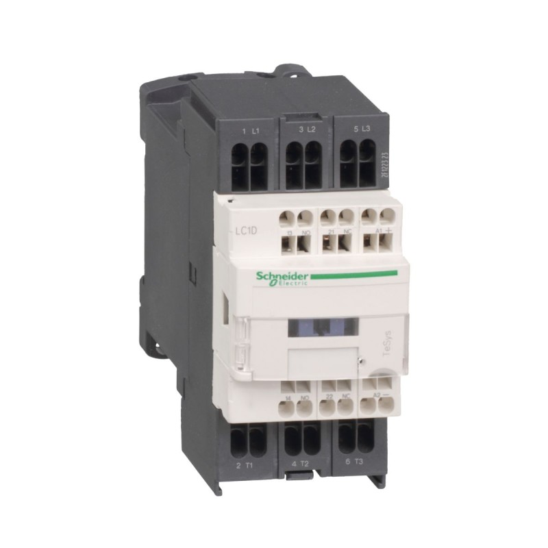 1 pcs - Schneider Electric LC1D Series Contactor, 3-Pole, 25 A, 1 NO + 1 NC