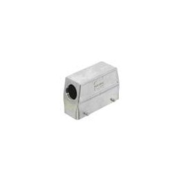 1 pcs : 19440240527 - Heavy Duty Power Connectors 24B INOX Stainless Steel Hood Side Entry Double Lever High Construction M32 FP