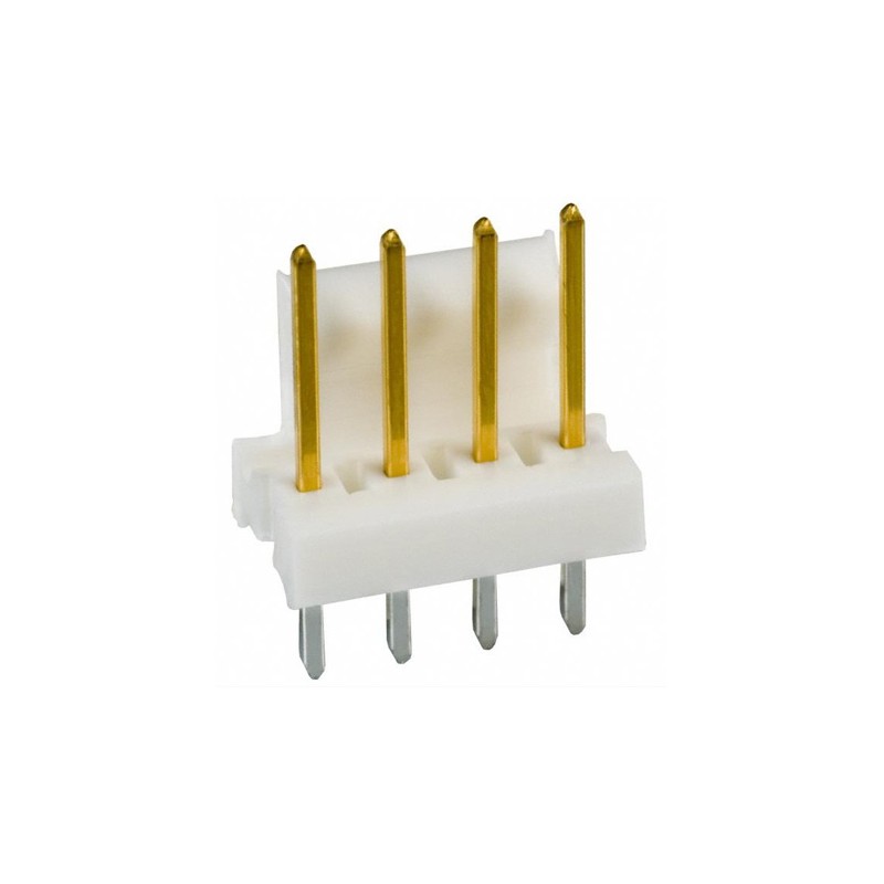 1 pcs - TE Connectivity MTA-100 Series Straight Through Hole Pin Header, 4 Contact(s), 2.54mm Pitch, 1 Row(s), Unshrouded