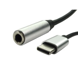 1 pcs - RS PRO Cable, Male USB C to Female 3.5mm Stereo Jack Cable, 150mm