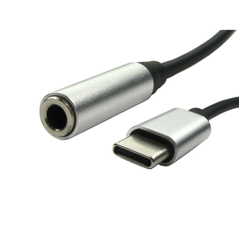 1 pcs - RS PRO Cable, Male USB C to Female 3.5mm Stereo Jack Cable, 150mm