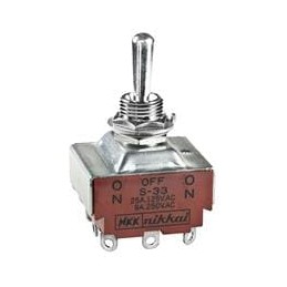 1 pcs : S33 - Toggle Switches 20A 125-250VAC 20VDC 3PDT ON-OFF-ON SLDR