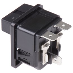 1 pcs - Schurter C14 Snap-In IEC Connector Male, 10A, 250 V