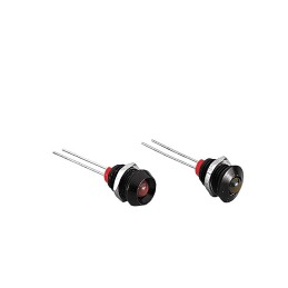 100 pcs - Bulgin DX Series Red Panel Mount Indicator, 2.2V dc, 8mm Mounting Hole Size, Lead Wires Termination, IP66