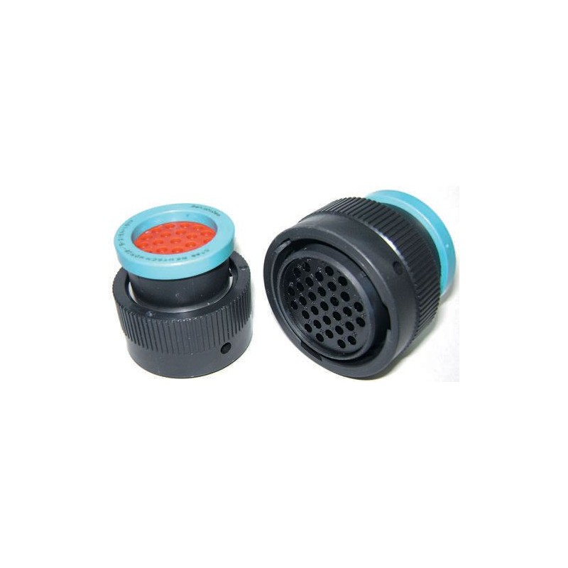 1 pcs - Deutsch Circular Connector, 14 Contacts, Cable Mount, Plug, Female, IP67, HD20 Series