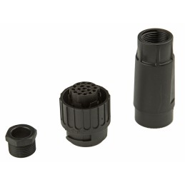 1 pcs - Amphenol Circular Connector, 17 + PE Contacts, Cable Mount, Plug, Male, IP65, C 16-3 Series