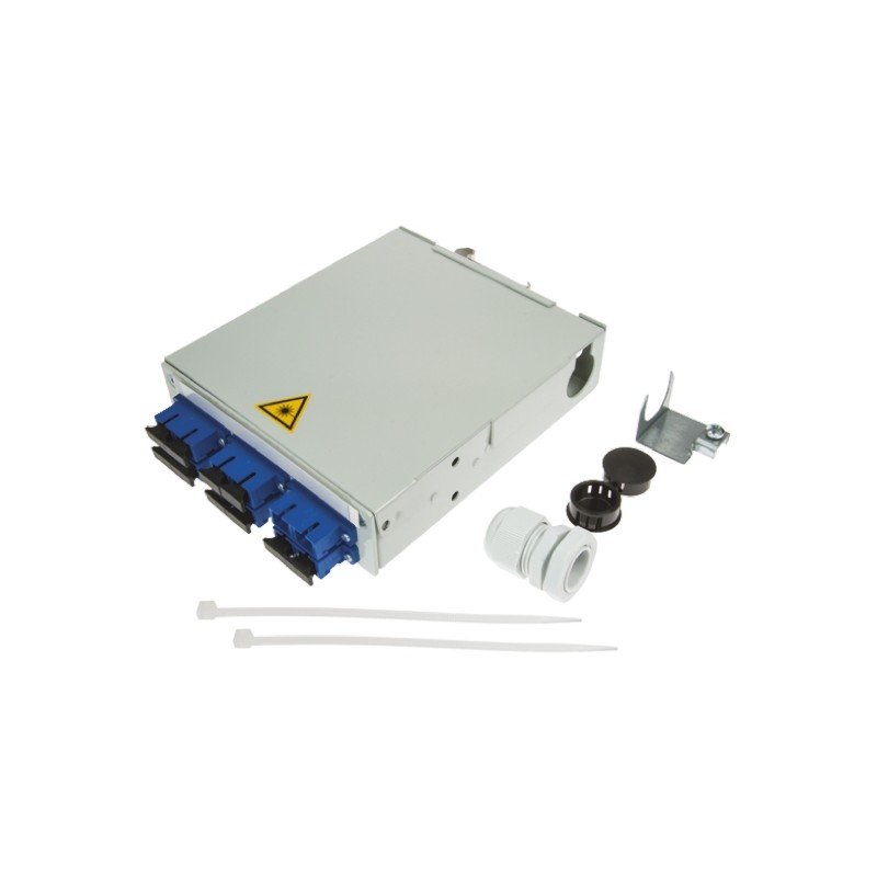 1 pcs - Telegartner 6 Port SC Single Mode Duplex Fibre Optic Patch Panel With 6 Ports Populated