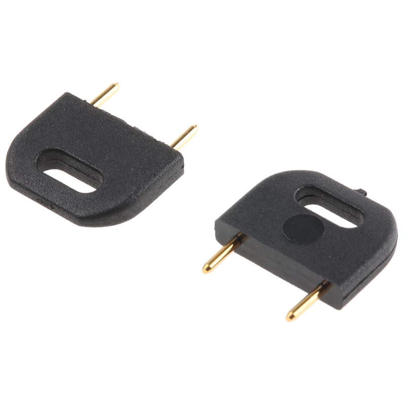 10 pcs - HARWIN Shorting Link Male Straight Black Closed Top 2 Way 1 Row 10.16mm Pitch