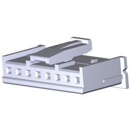 10 pcs - TE Connectivity, Economy Power 2.5 Male Connector Housing, 2.5mm Pitch, 8 Way, 1 Row