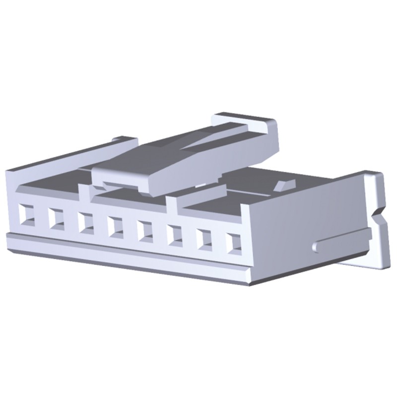 10 pcs - TE Connectivity, Economy Power 2.5 Male Connector Housing, 2.5mm Pitch, 8 Way, 1 Row