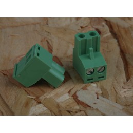 10 pcs - RS PRO 5.08mm Pitch 2 Way Right Angle Pluggable Terminal Block, Plug, Through Hole, Screw Termination