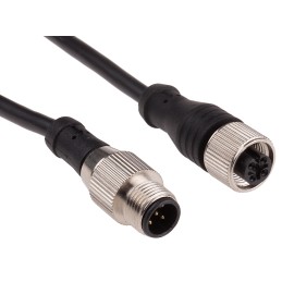 1 pcs - RS PRO Straight Female 5 way M12 to Straight Male 5 way M12 Sensor Actuator Cable, 5m