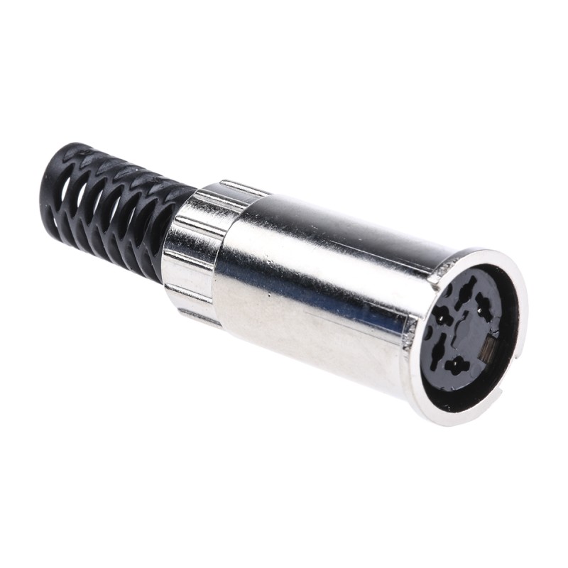 1 pcs - RS PRO 5 Pole Din Socket, 2A, 100 V ac, Twist Lock, Female, Cable Mount