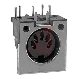 1 pcs - Switchcraft, 57PC 5 Pole Right Angle Din, 3A, 34 V dc, Female, PCB Mount