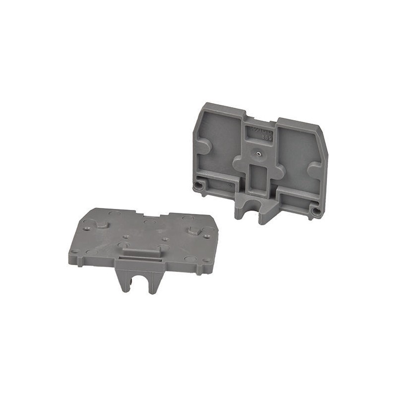 10 pcs - Wago 869 Series End Plate with M4 Mounting Flange for Use with 869 Series Terminal Blocks