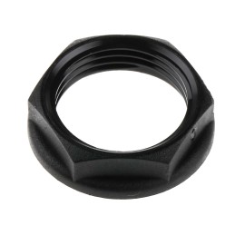 25 pcs - RS PRO Black PA 6 Cable Gland Locknut, M20 Thread