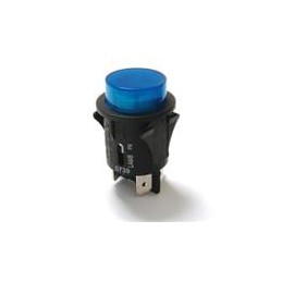1 pcs : PR142C1411 - Pushbutton Switches Pushbutton 6.3mm terminal tabs, 2 Pole Off-On, 16A 125VAC, Black Body, Grey Actuator, B