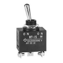 1 pcs : WT15T - Toggle Switches ON-NONE(ON) SPDT Screw Lug Panel Mnt
