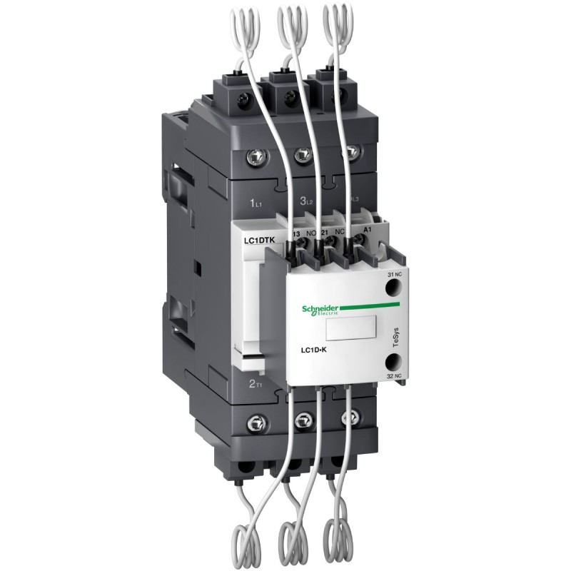 1 pcs - Schneider Electric LC1D Series Contactor, 3-Pole, 1 NO + 1 NC