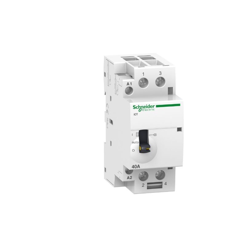 1 pcs - Schneider Electric Contactor, 240 V Coil, 2-Pole, 63 A, 2NO