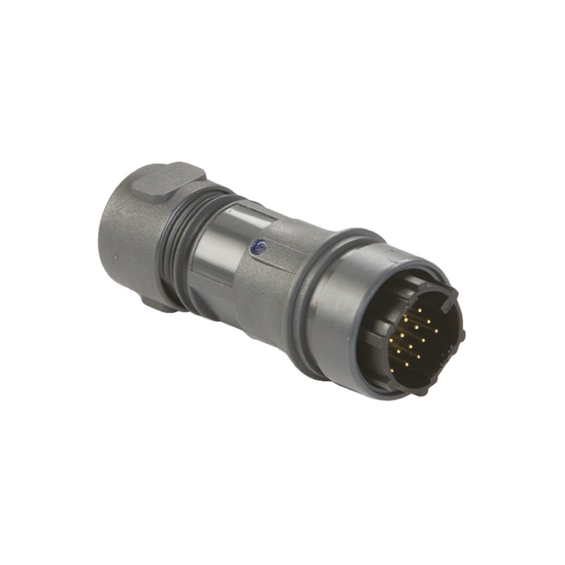 1 pcs - Bulgin Circular Connector, 16 Contacts, In-line, Plug, Male, IP66, IP68, IP69K, Buccaneer 6000 Series
