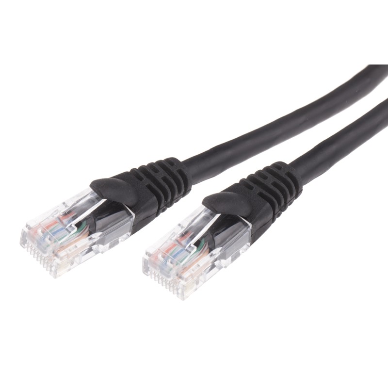 1 pcs - RS PRO Cat5e Male RJ45 to Male RJ45 Ethernet Cable, U/UTP, Black LSZH Sheath, 1m