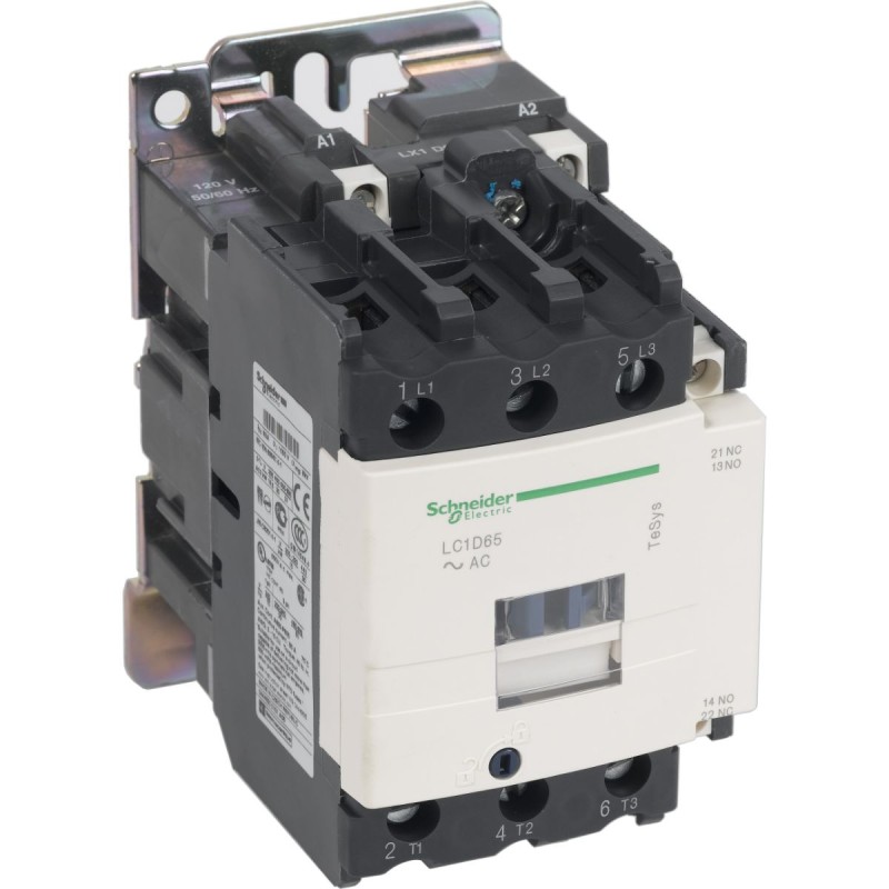 1 pcs - Schneider Electric LC1D Series Contactor, 3-Pole, 65 A, 1 NO + 1 NC