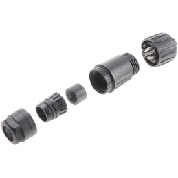 1 pcs - Amphenol Circular Connector, 7 Contacts, Cable Mount, Socket, Female, IP65, IP67, Ecomate Series