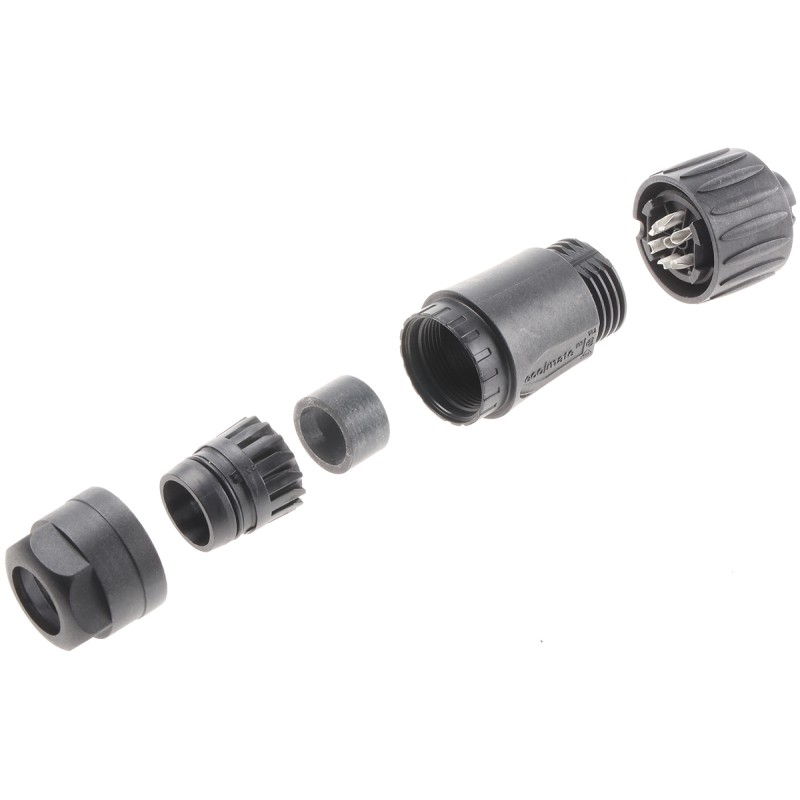 1 pcs - Amphenol Circular Connector, 7 Contacts, Cable Mount, Socket, Female, IP65, IP67, Ecomate Series