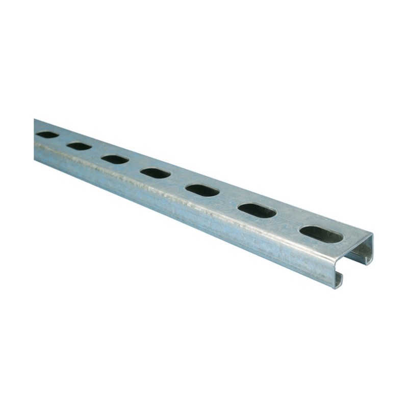 10 pcs - nVent CADDY Steel Slotted DIN Rail, C Compatible, 3000mm x 41mm x 21mm
