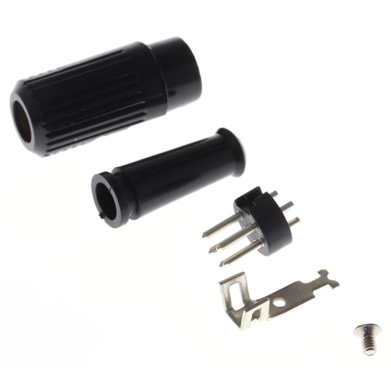 1 pcs - RS PRO 5 Pole Din Plug, 1A, 100 V ac, Push Lock, Male, Cable Mount