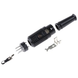 1 pcs - RS PRO 4 Pole Din Plug, 1A, 100 V ac, Push Lock, Male, Cable Mount