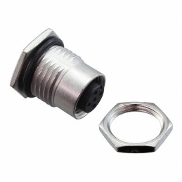 1 pcs - Amphenol Circular Connector, 5 Contacts, Panel Mount, M12 Connector, Socket, Female, IP68, IP69K, M Series