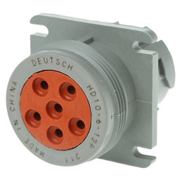 1 pcs - Deutsch Circular Connector, 6 Contacts, Cable Mount, Socket, Male, IP67, HD10 Series