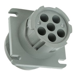 1 pcs - Deutsch Circular Connector, 6 Contacts, Cable Mount, Socket, Male, IP67, HD10 Series