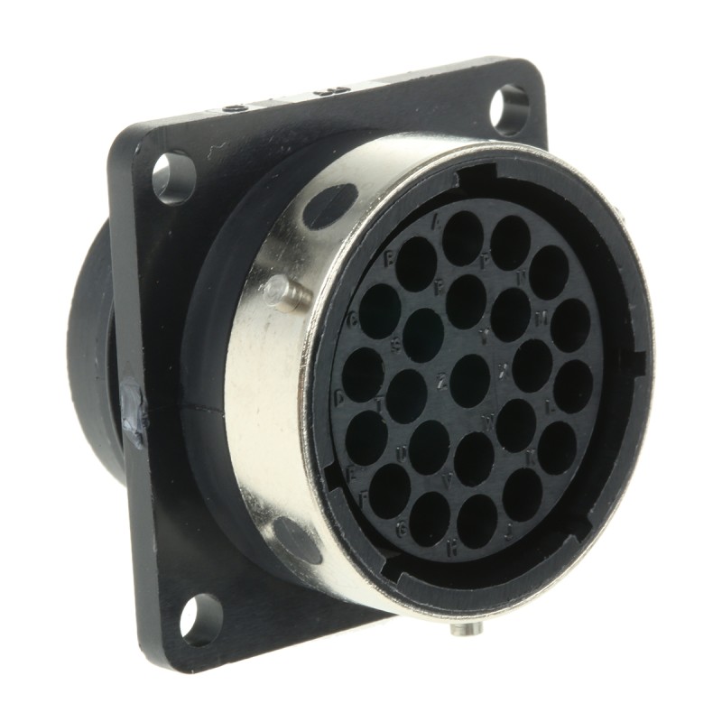 1 pcs - ITT Cannon Circular Connector, 23 Contacts, Panel Mount, Socket, Female, IP65, Trident Ringlock Series