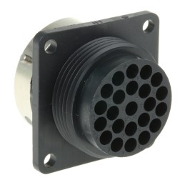 1 pcs - ITT Cannon Circular Connector, 23 Contacts, Panel Mount, Socket, Female, IP65, Trident Ringlock Series