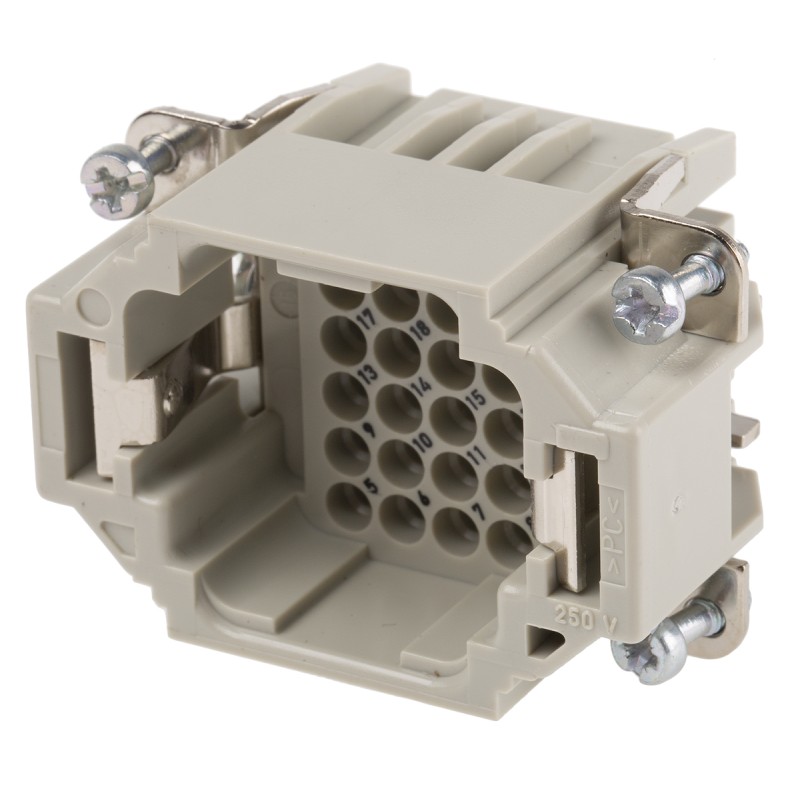 1 pcs - Epic Contact Heavy Duty Power Connector Insert, 10A, Male, H-DD Series, 25 Contacts